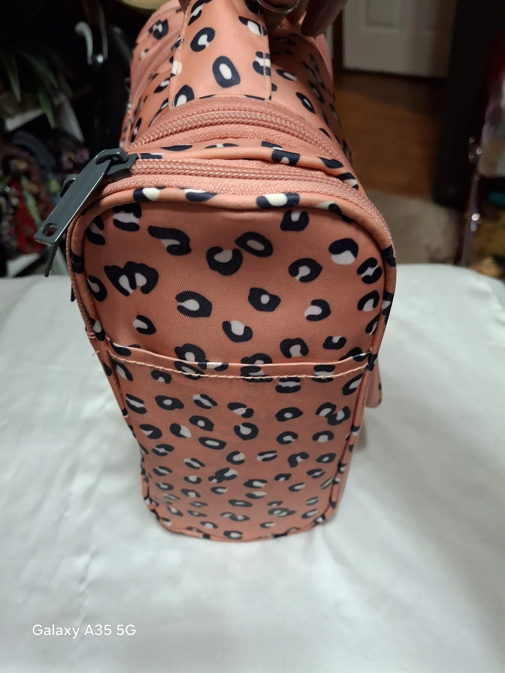 Coral Leopard Print Hanging Toiletry Bag - Women Bags Narwey Nwot